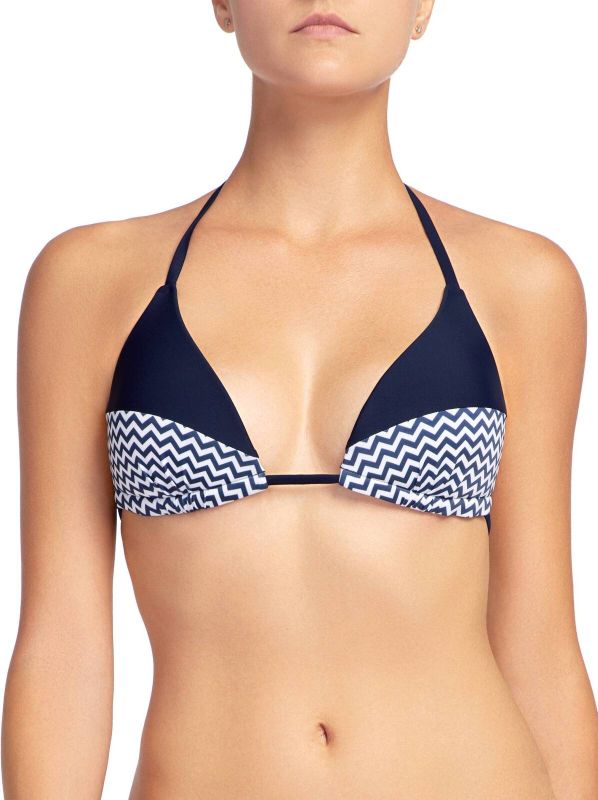 Women's swimming bra CONTE Bikini with triangular cups "PUSH UP" AGNES