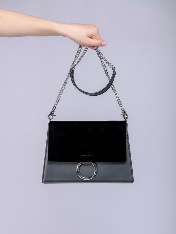 Black bag with metal clasp