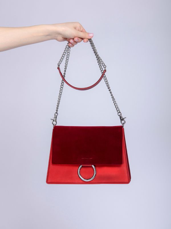 Red bag with metal clasp