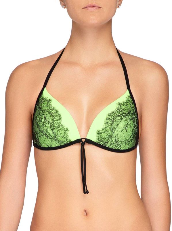 Women's swimming bra CONTE Bikini with triangular padded cups and lace AMANDA