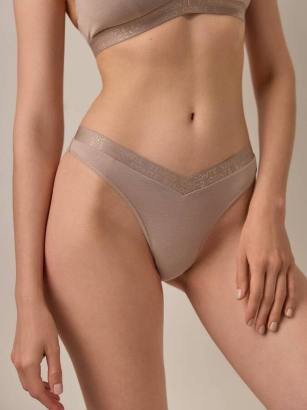 Briefs CONTE FLEXIBLE LBR 2238 Brazilian briefs with a figured neckline