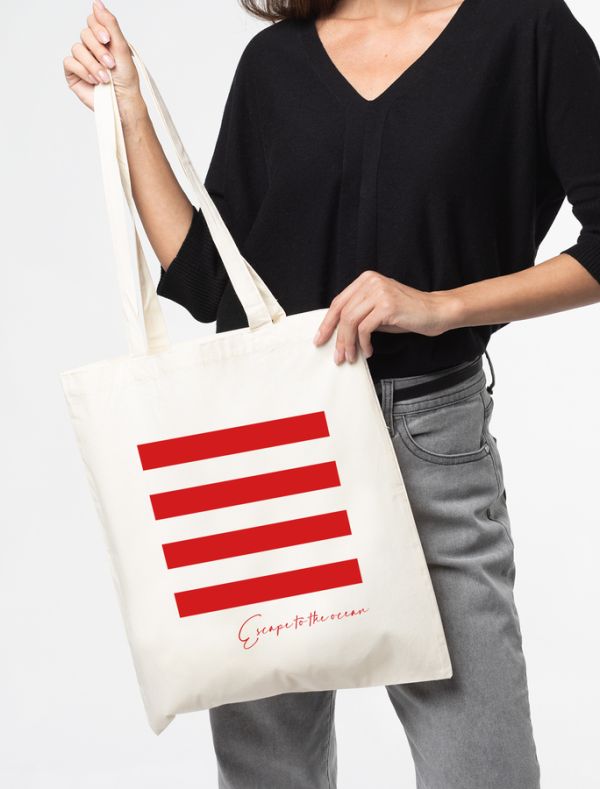 100% cotton tote bag with print