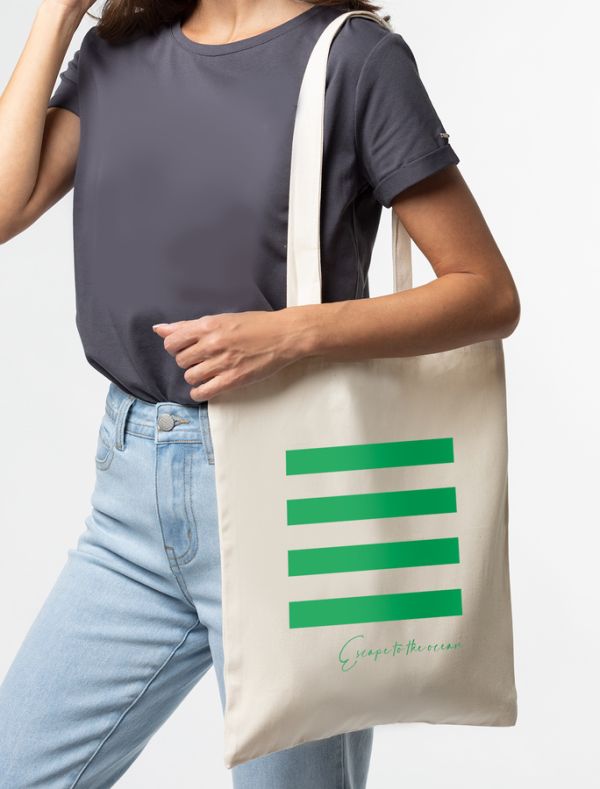 100% cotton tote bag with print