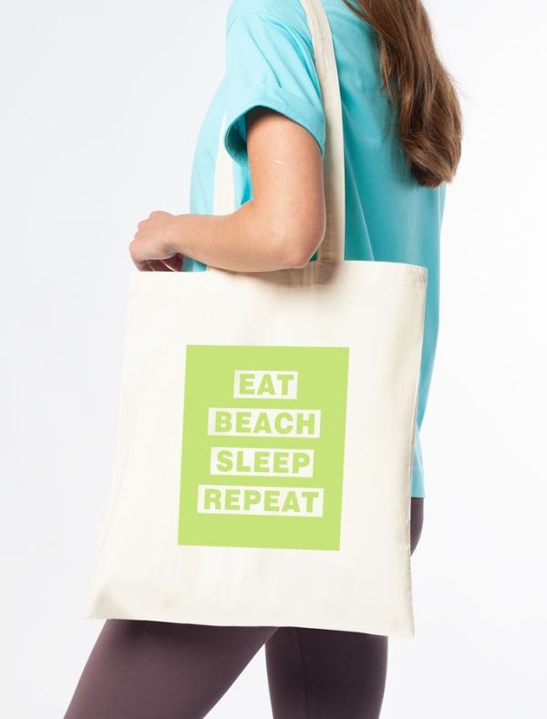 100% cotton tote bag with print