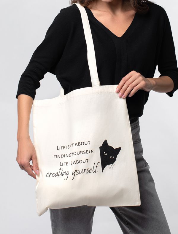 100% cotton tote bag with print