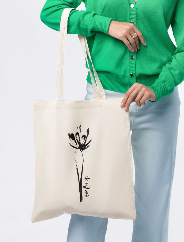 100% cotton tote bag with print