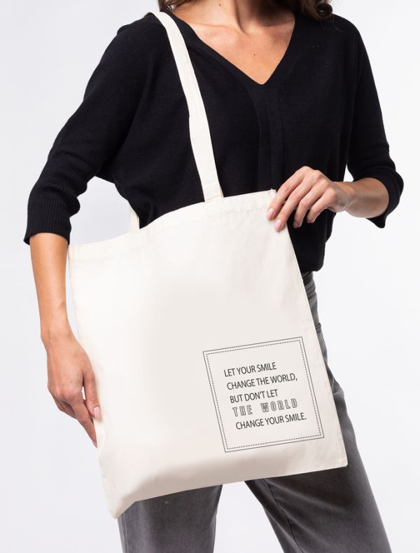 100% cotton tote bag with print