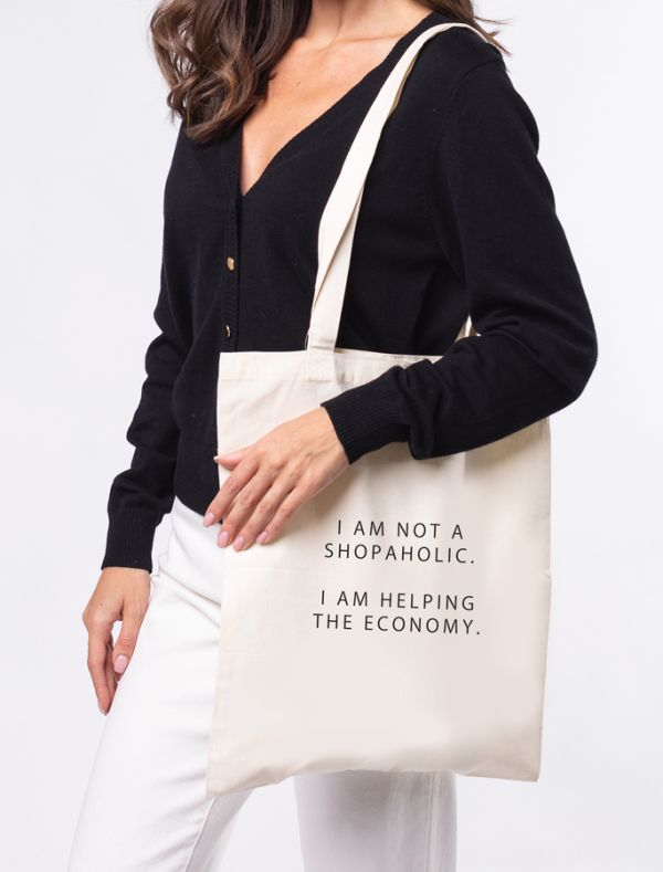 100% cotton tote bag with print