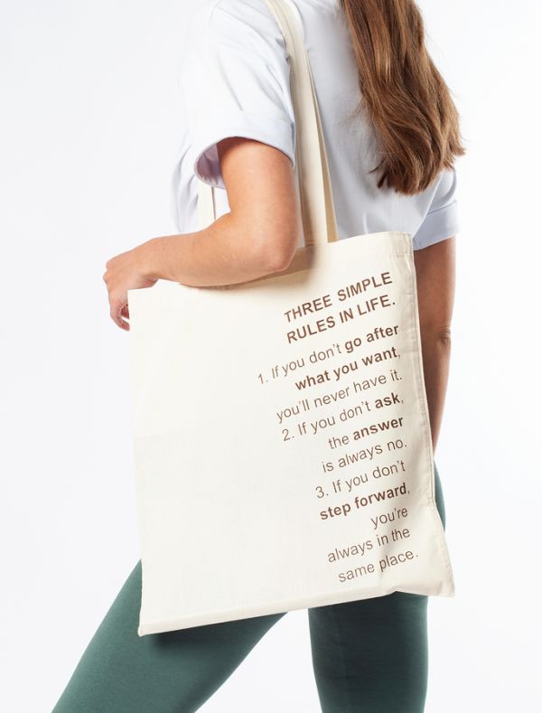 100% cotton tote bag with print