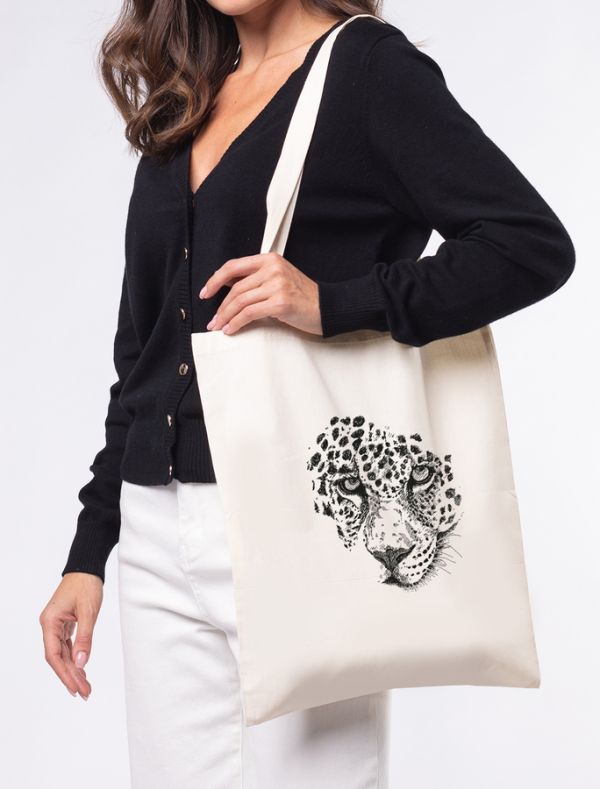 100% cotton tote bag with print