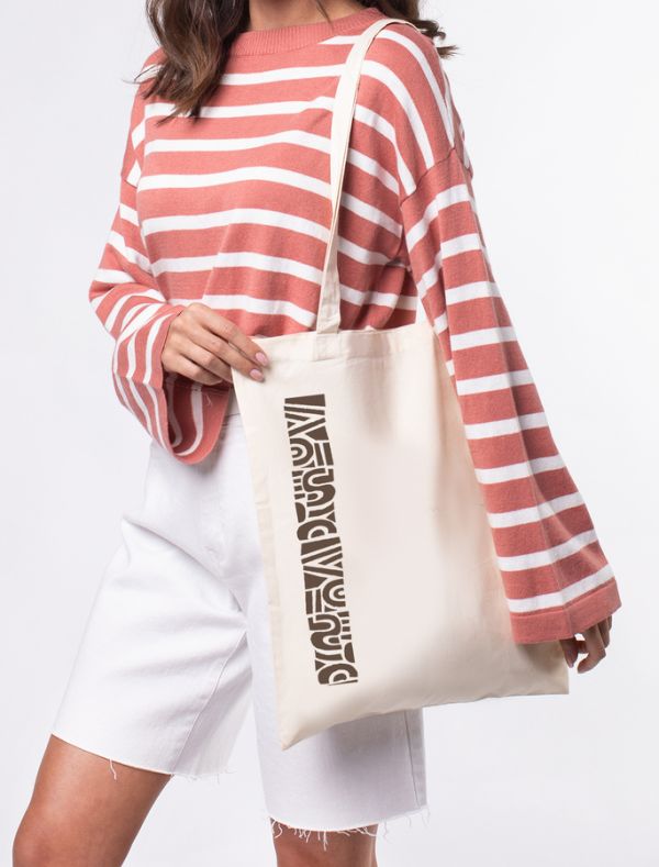 100% cotton tote bag with print