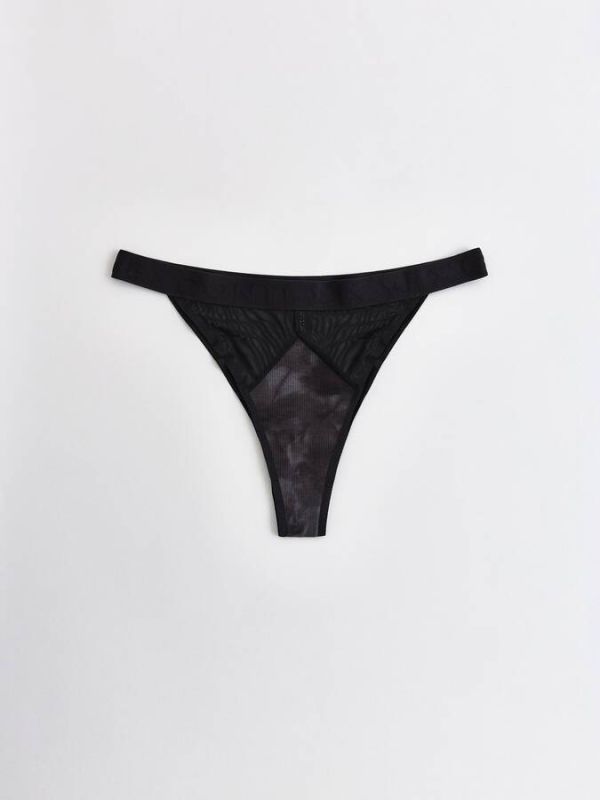 Briefs CONTE RIB WITH MESH LTA 2495 Tanga briefs made of cotton and elastic mesh