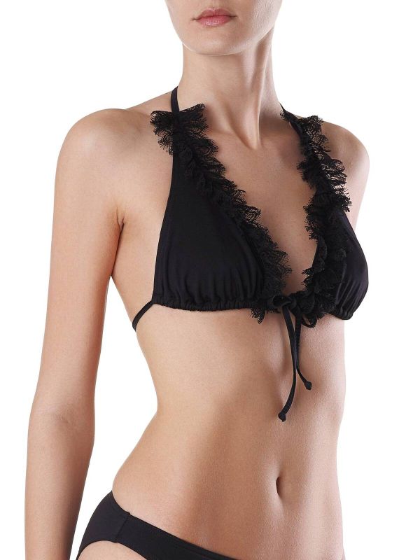 Women's swimming bra CONTE Bodice with soft triangular cups and spectacular lace SANDRA